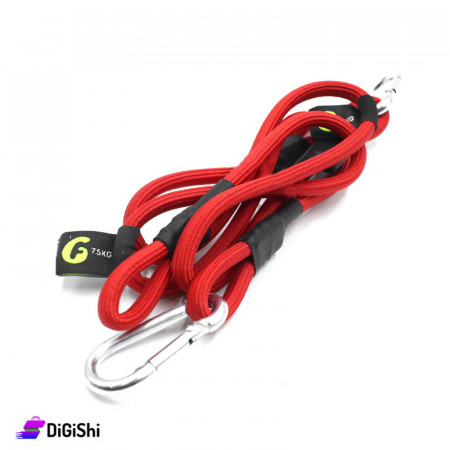 Fitness Group Syria Pair of Robber Ropes with 2 Metal Hang Loops - Red