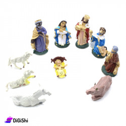 A Set of Nativity Figures for Christmas Decorations