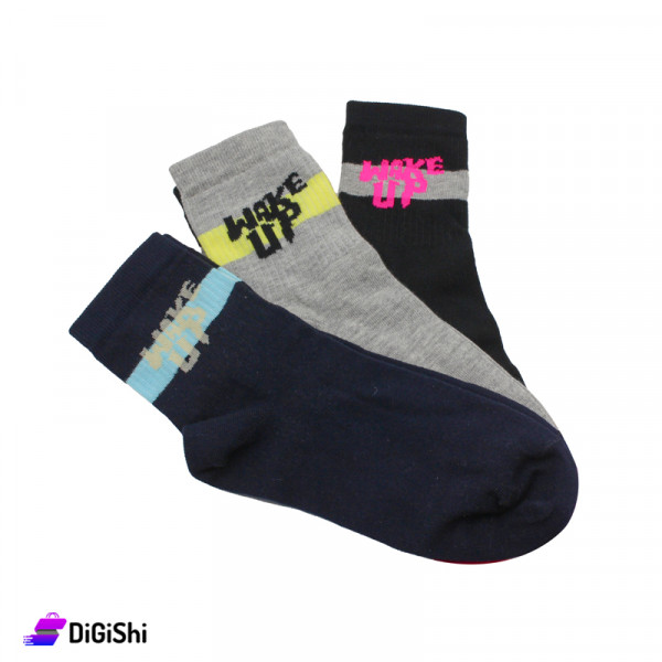 Al Samah Wake Up Girls' socks Long Length