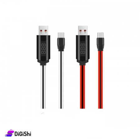 كبل مع ليد HOCO U29 Type-c