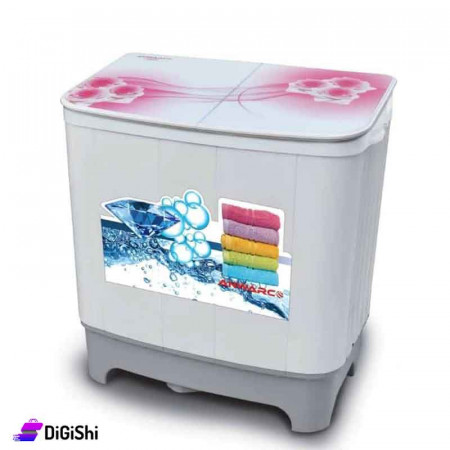 Al-Anwar AN-12KG Two-tub Plastic 10 kg Washing Machine with A Crystal Cover