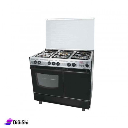 Al-Anwar RO510GB Head Oven with Lighter and Glass Cover - Black