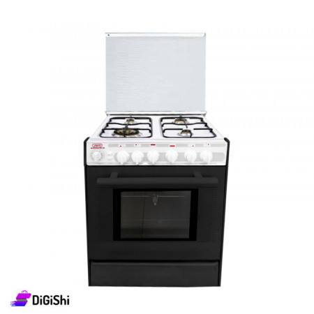 فرن وغاز ماركة الأنوار موديل B400 مع قداحة وغطاء زجاجي