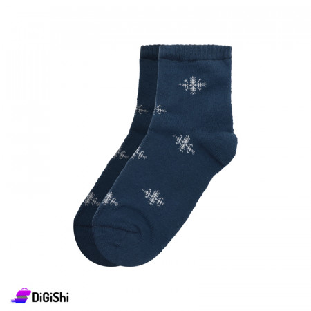 ZOX Plus Women's Fleece Lined Socks Medium Lenght - Navy