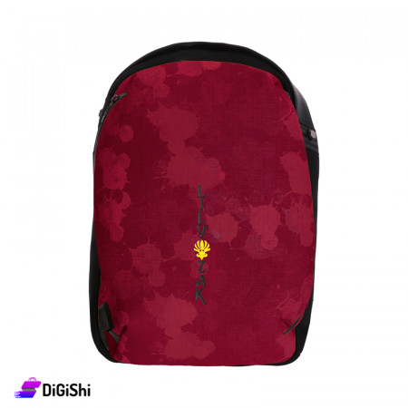 LILY ZAK Linen Camouflaged Laptop Backpack - Red