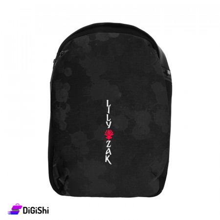 LILY ZAK Linen Camouflaged Laptop Backpack - Black