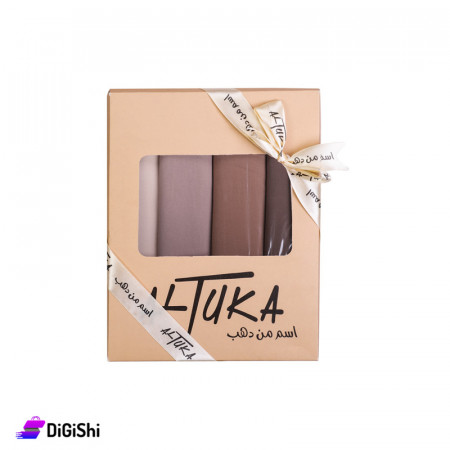 ALTUKA Crepe Shawls Set - Earthy Colors