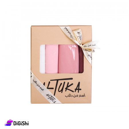 ALTUKA Crepe Shawls Set - Pink Gradations