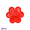 Plastic Three Section Serving Dish Clover Leaf Shape