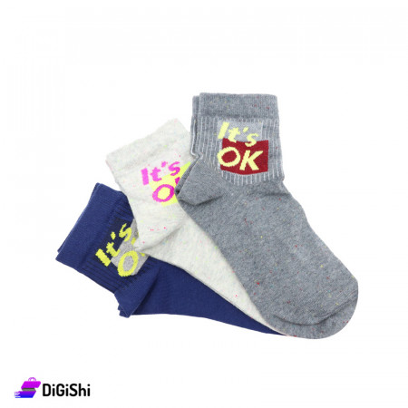 Al Samah Girls' socks Medium Length with It is OK Drawing Group 1