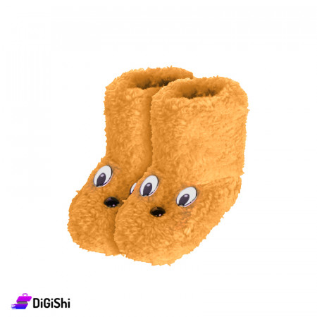 Children Fur Slipper - Orange