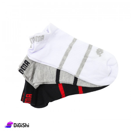 Al Samah Puma Cotton Men Short Socks Set - Model 2