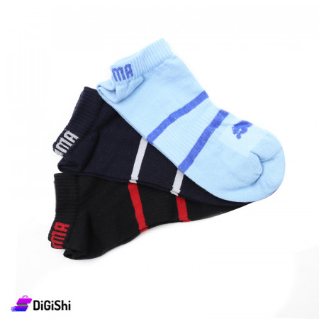 Al Samah Puma Cotton Men Short Socks Set - Model 1