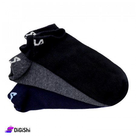 Al Samah Fila Cotton Men Short Socks Set - Group 2