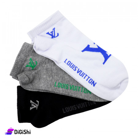 Al Samah Louis Vuitton Cotton Men Short Socks Set Group 2