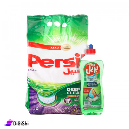 عرض مسحوق غسيل برائحة اللافندر 5كغ + عبوة سائل جلي 650مل Persil