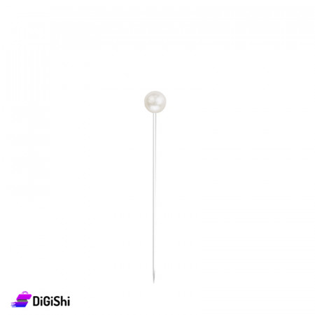 Big Pearl Shape Pin  - Off White