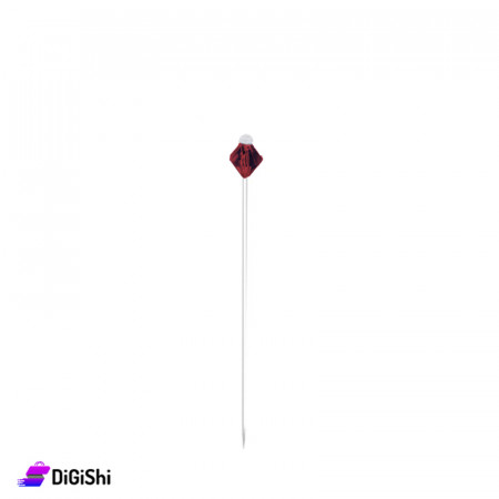 Diamond Shape Pin  - Burgundy
