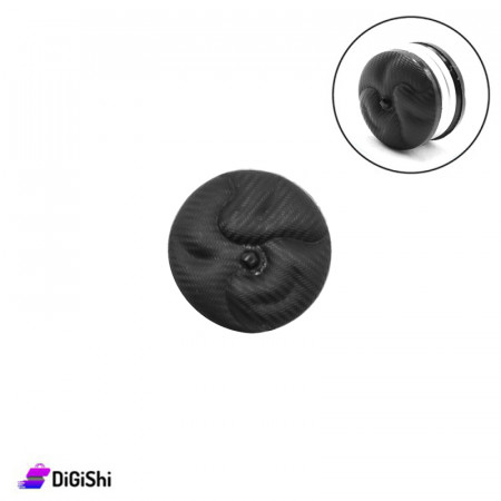 دبوس مغناطيسي للحجاب مموج - أسود