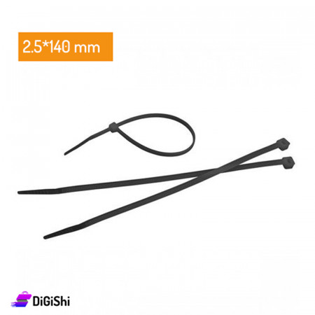TOLSEN Nylon Black Cable Ties 140*2.5mm