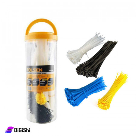 TOLSEN Nylon Colorful Cable Ties 1200PCS