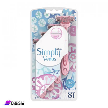 Gillette Simply Venus Razor Set for Women - Pink