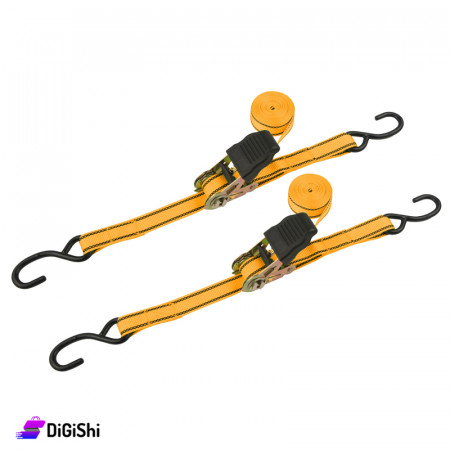 TOLSEN 2PCS RATCHET TIE DOWN SET 5M