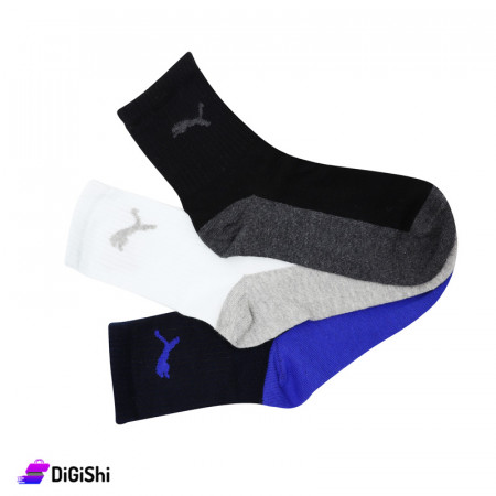 مجموعة جوارب ولادي عمر 10 سنوات قطن طويلة السماح PUMA