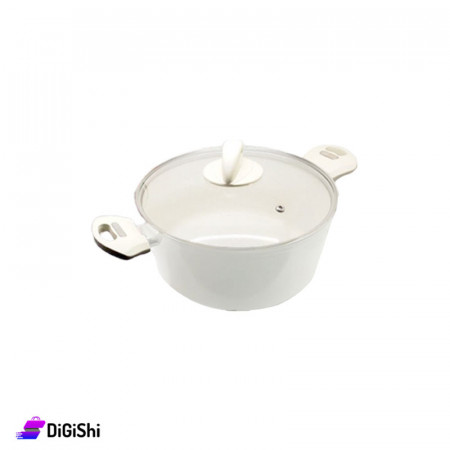 Granite Cooker Measuring 22 cm - White
