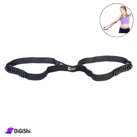 Fitness Group Syria 1019(x) Stretching X Strap & Grips - Black