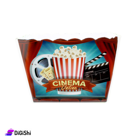 SUPER STAR Plastic Popcorn Bowl Big Size - Red And Blue