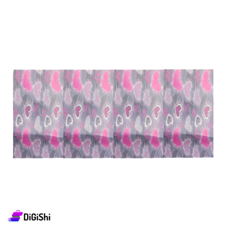 Gift Wrapping Paper with Hearts Print - Violet