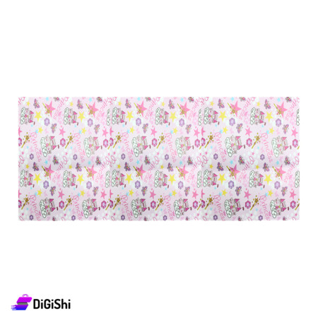 Gift Wrapping Paper with Princess Print - Pink