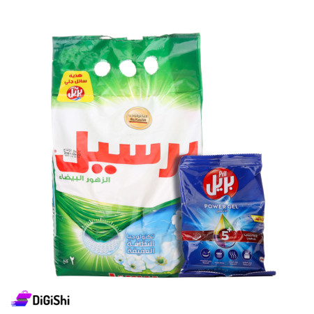 Persil Offer Detergent Powder with White Flower Scent 2kg + Dishwashing Liquid power gel 200ml