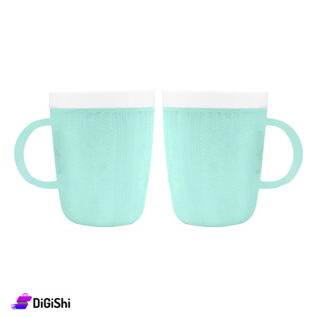 A pair of Plastic Cups SUPER STAR - Light Green