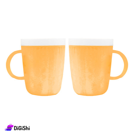 A pair of Plastic Cups SUPER STAR - Orange