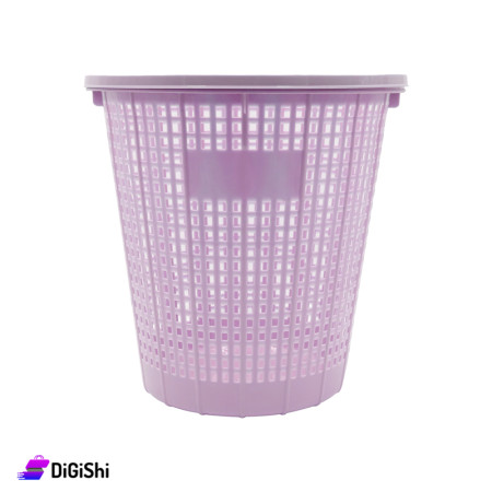 SUPER STAR Mesh Plastic Wastebasket Medium Size - Light Pink