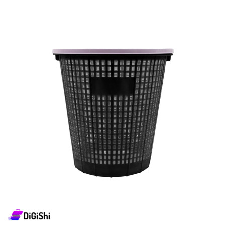 SUPER STAR Mesh Plastic Wastebasket Small Size - Black