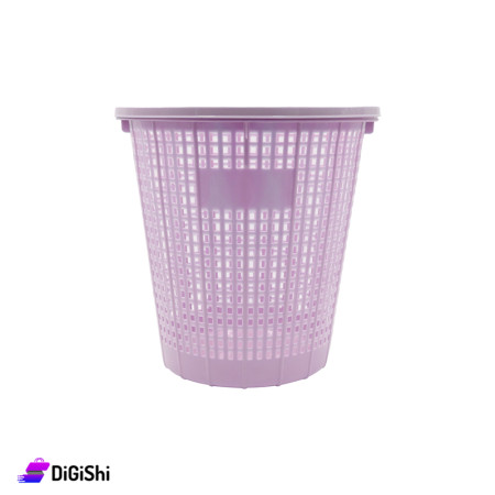 SUPER STAR Mesh Plastic Wastebasket Small Size - Light Pink