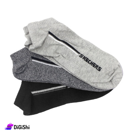 Al Samah skechers Cotton Men Short Socks Set