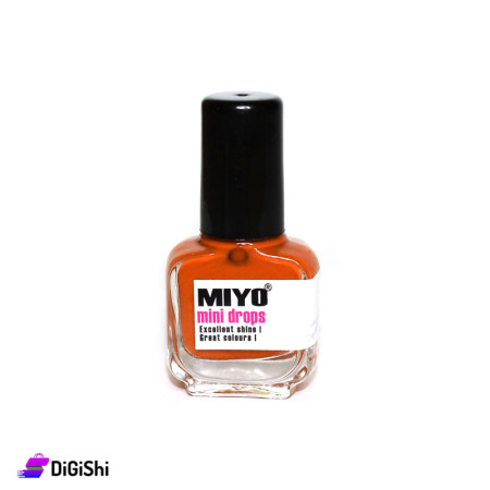 طلاء أظافر لون أورنج غليتر فضي MIYO Mini Drops
