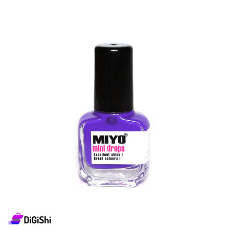 طلاء أظافر لون موف غليتر فضي MIYO Mini Drops