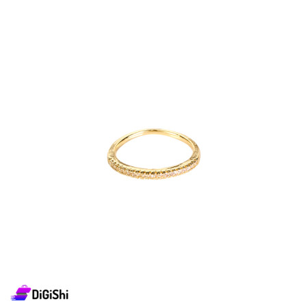 Classic Golden Ring with Zircon