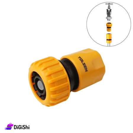 TOLSEN HOSE CONNECTOR WITH WATER STOP 0.5 Inch