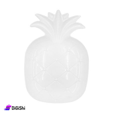 Shahd Plast Big Serving Dish Shape of White Pineapple