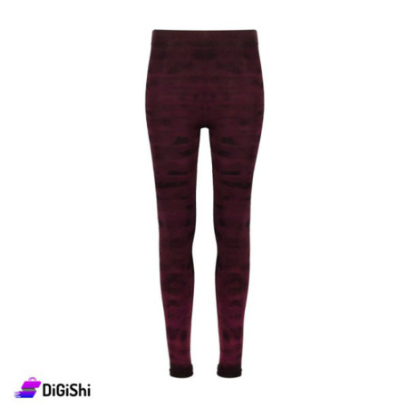 Al Samah Women's RUBY Leggings - Black & Daek Red