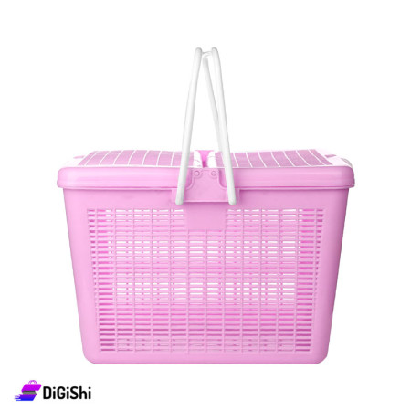 Shahd Plast Plastic Picnic Basket Big Size - Pink
