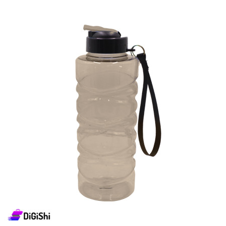 Shahd Plast Plastic Water Bottle Grooved - Black
