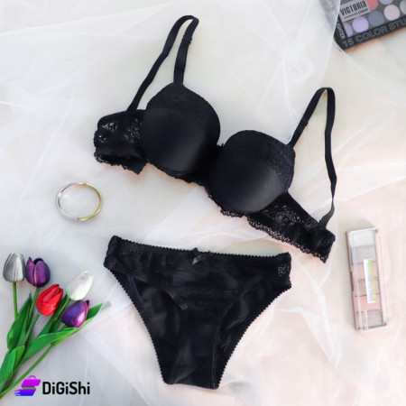طقم لانجري نسائي ليكرا ودانتيل