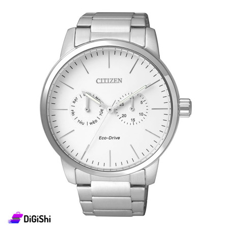 Citizen Eco-Drive SOLAR PAOR Men's Wrist Watch AO9040-52A - Silver